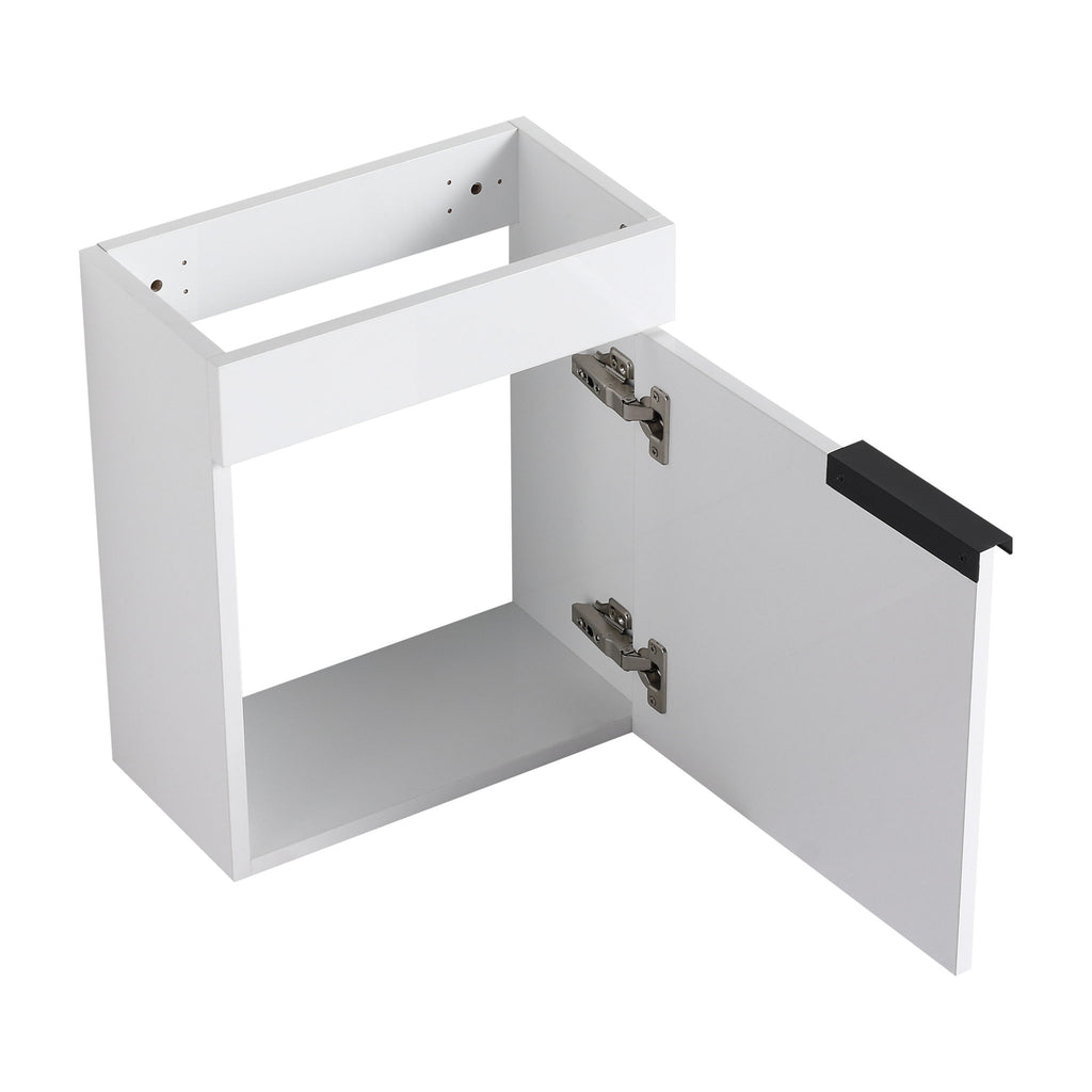 Soft Close Doors Bathroom Vanity With Sink, Compact Wall Mounted Design Basin