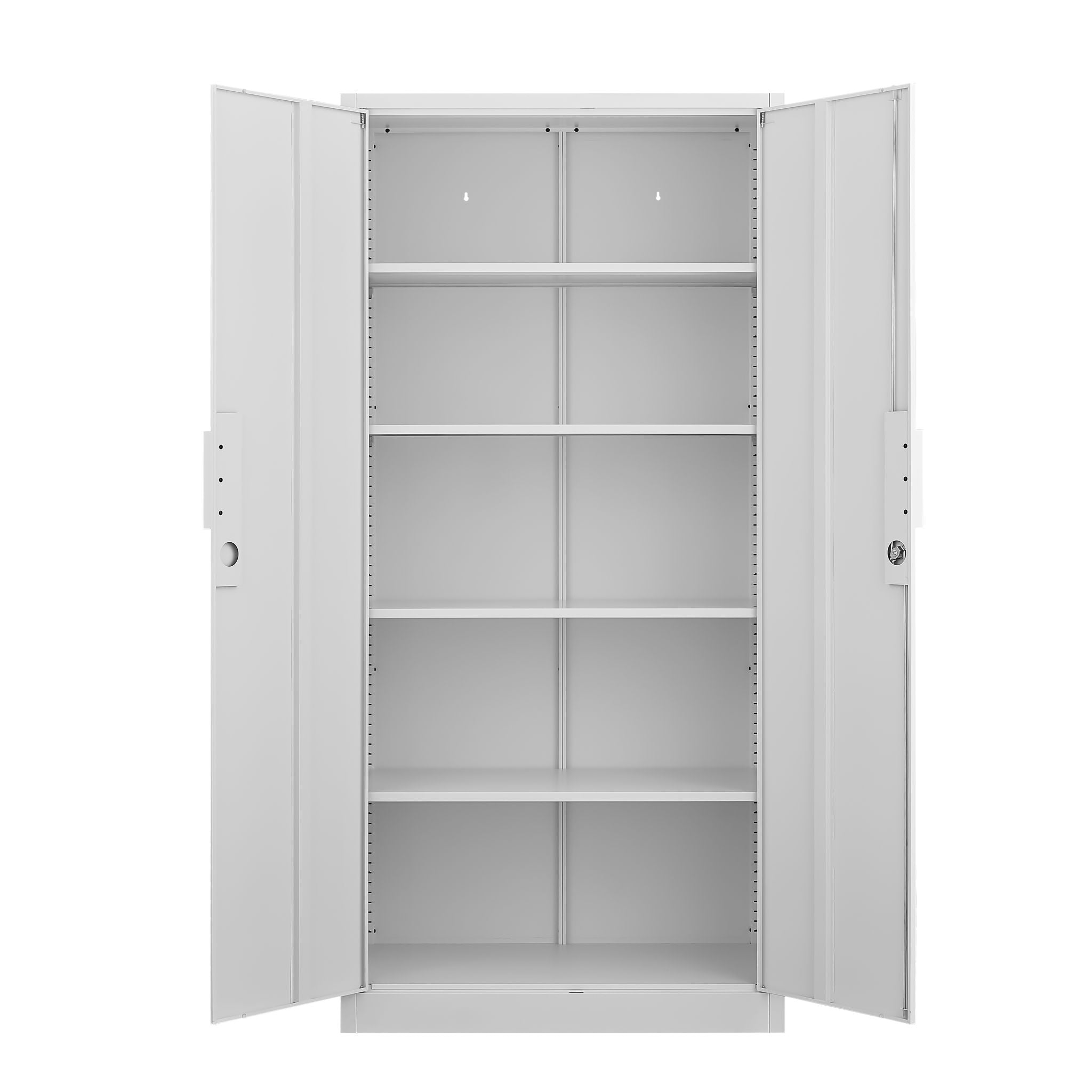 2 Door File Cabinet With Lock, 4 Adjustable Shelves, Heavy-Duty