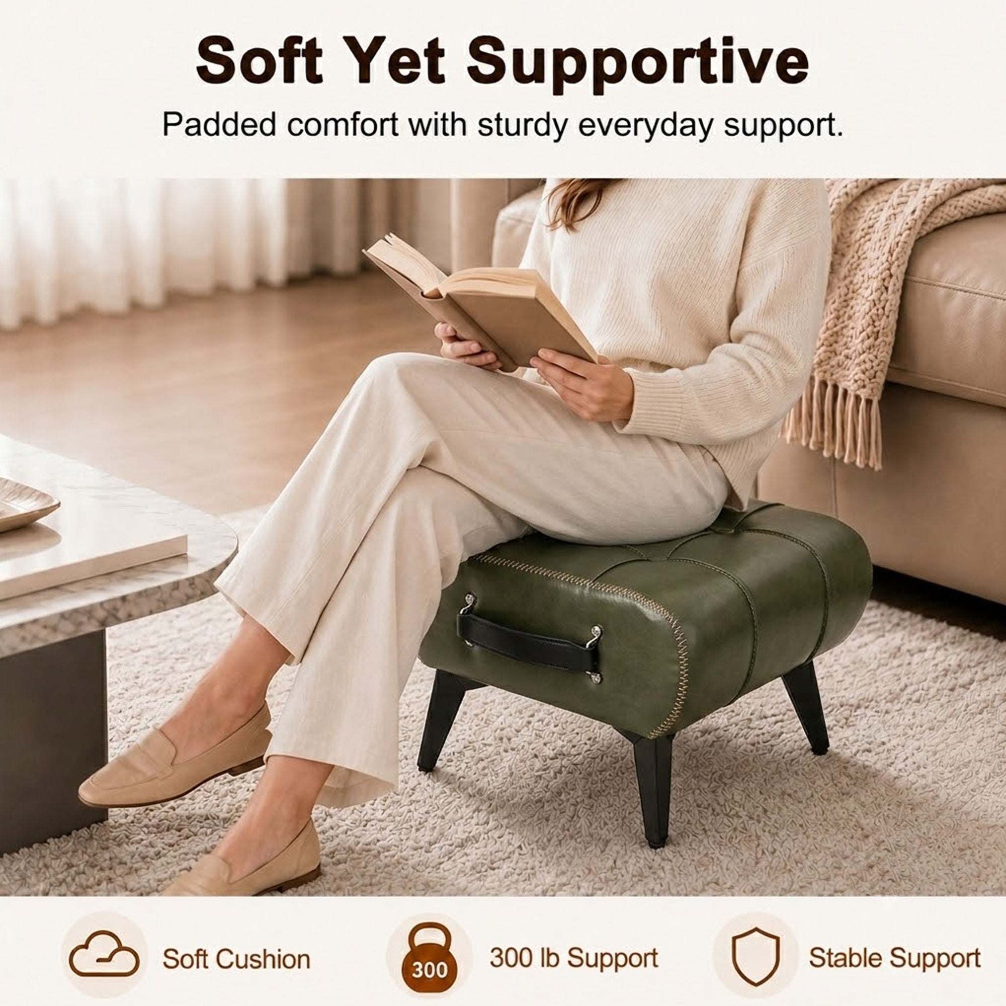 Minimalist Footstool With Hidden Storage