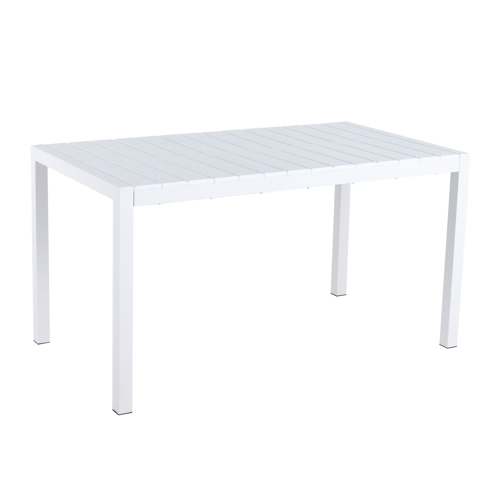 Modern Long Table, UV Resistant And Rust Proof - Snow White