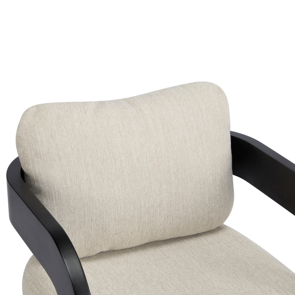 Dining Chairs & Pillow Back (Set of 2) - Beige / Black