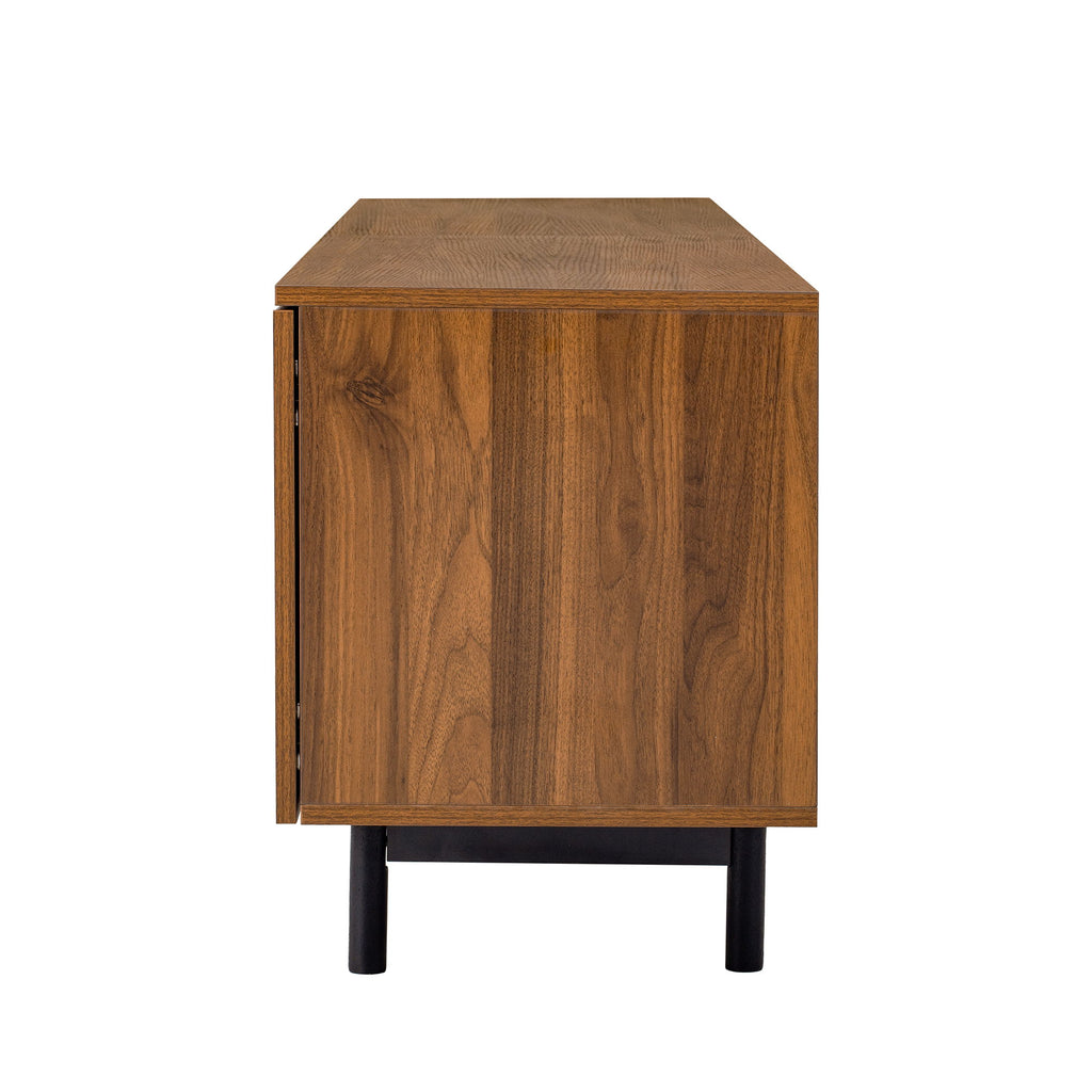 78" TV Stand For TVs Up To 85" Entertainment Center With Deep Drawers & Cable Management, Soft Closing Hinges - Walnut
