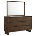 Hemlock - 6 Drawer Dresser With Mirror - Brown