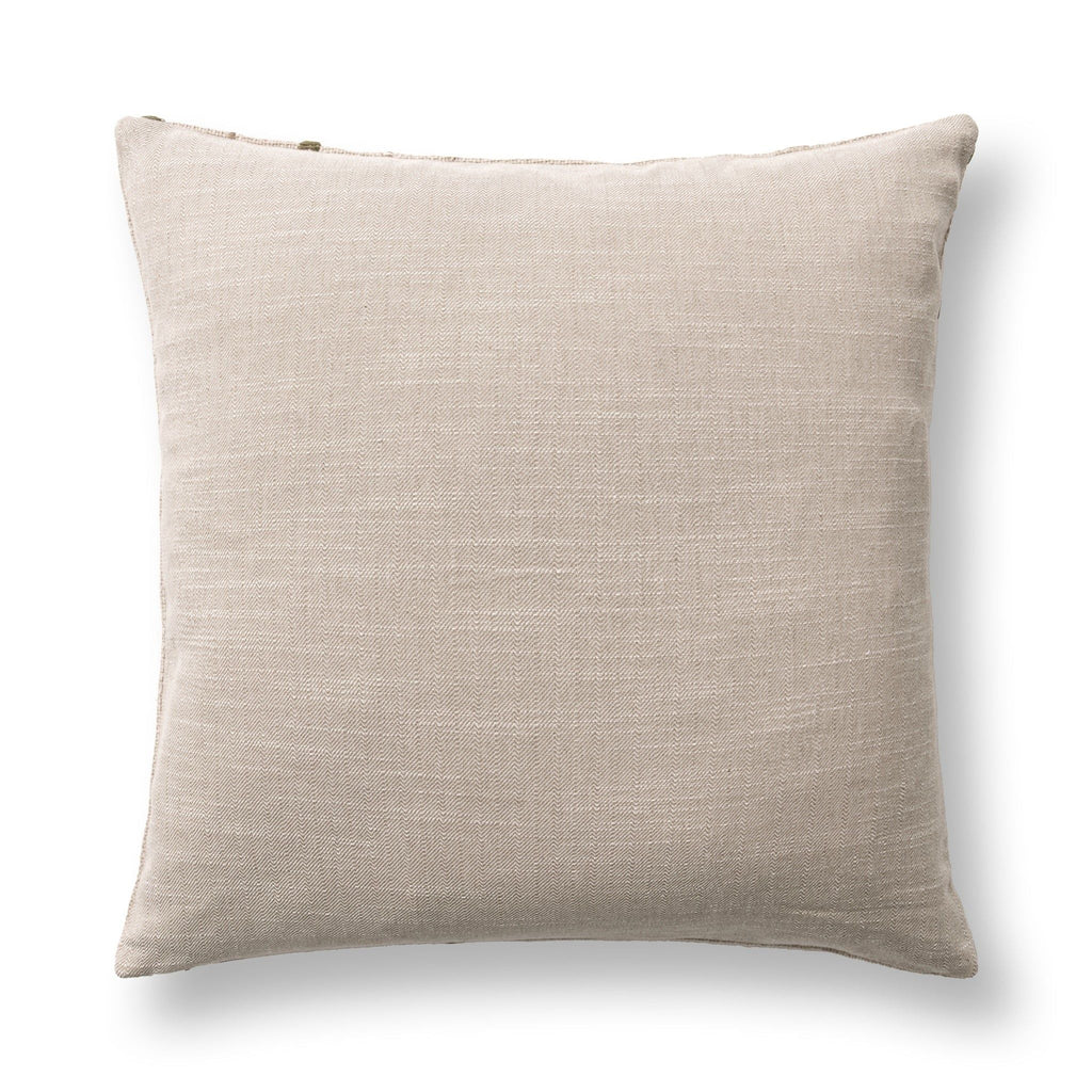 Katia - 20" x 20" Pillow - Natural / Olive Green