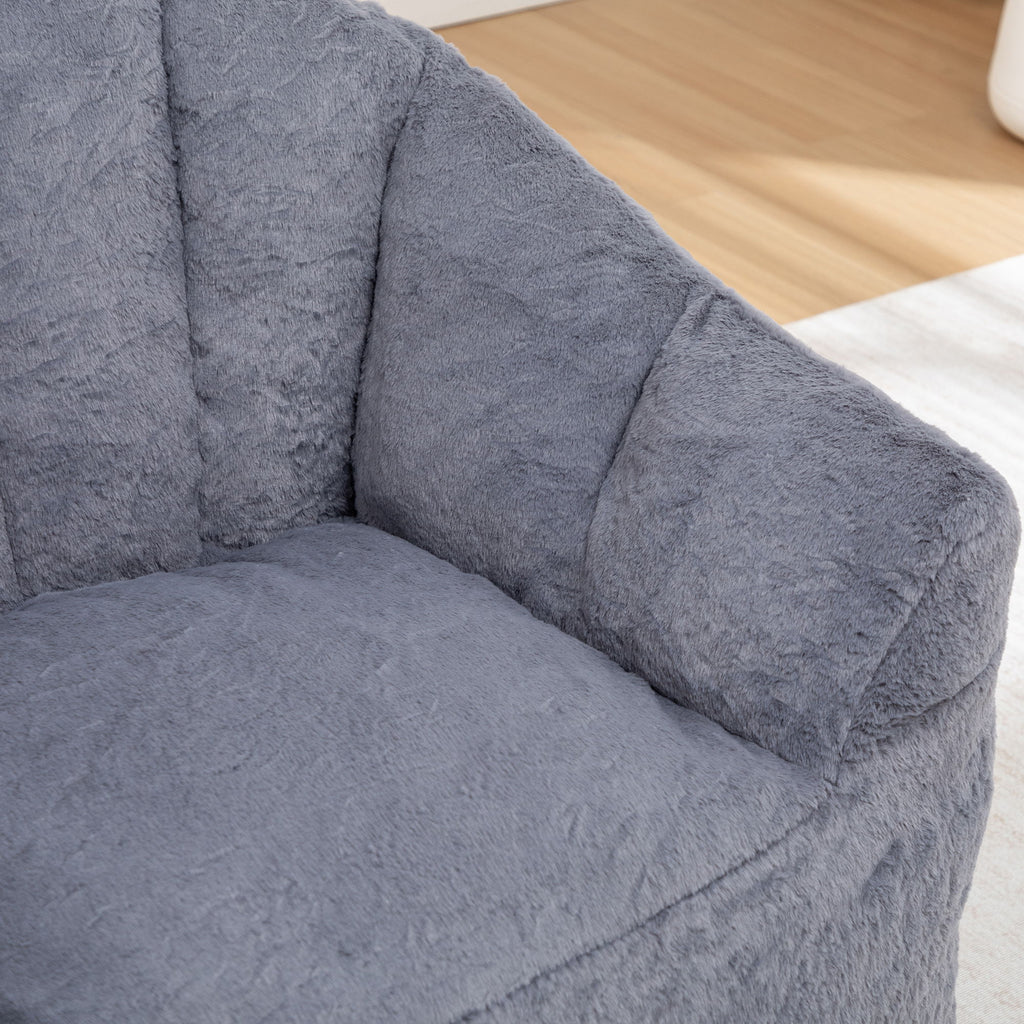 Beanbag Chair, Beanbag Sofa Chair With Armrests Stuffed High Density Foam