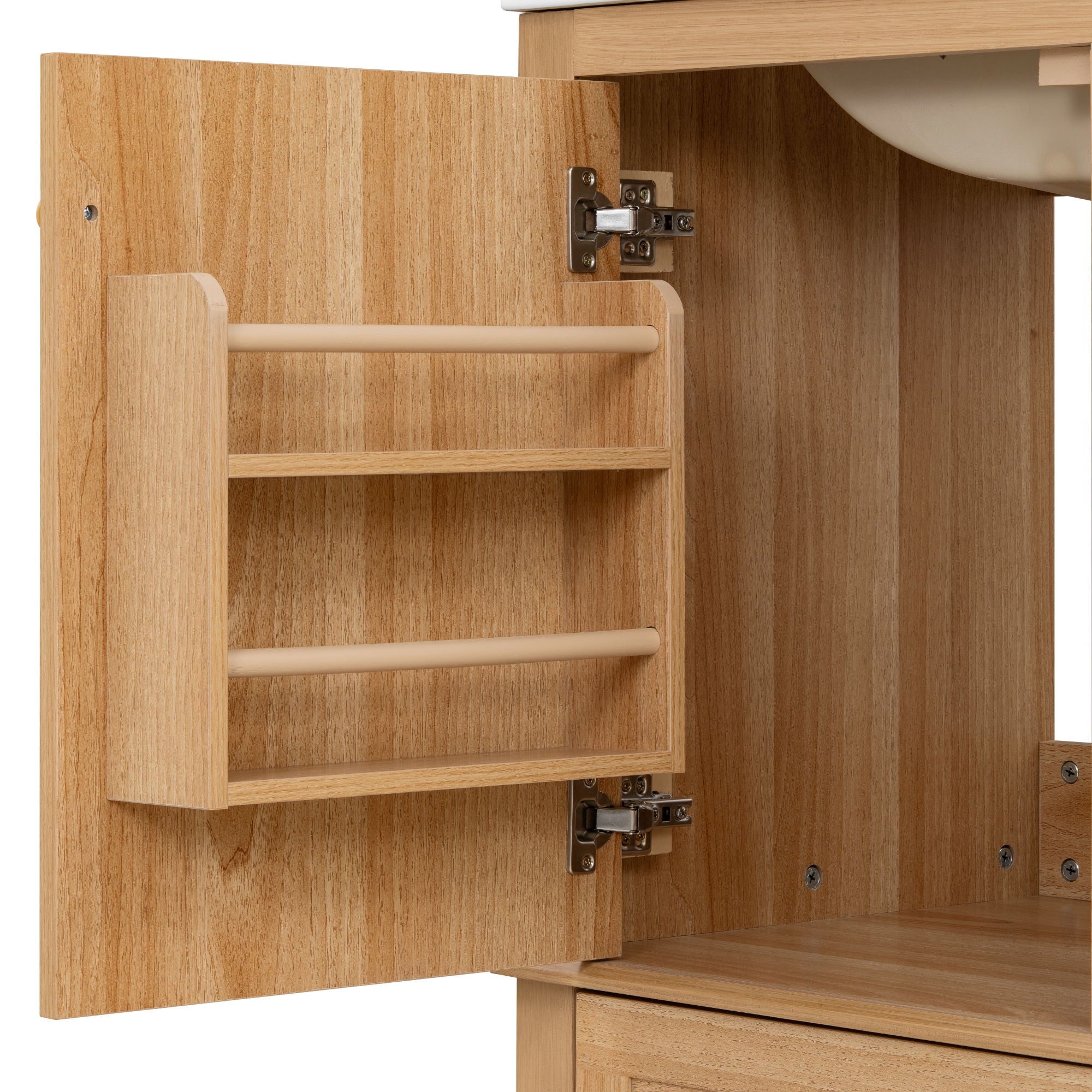 Freestanding Bathroom Vanity With Sink, Soft Close Doors & Drawers, Ample Storage - Wood