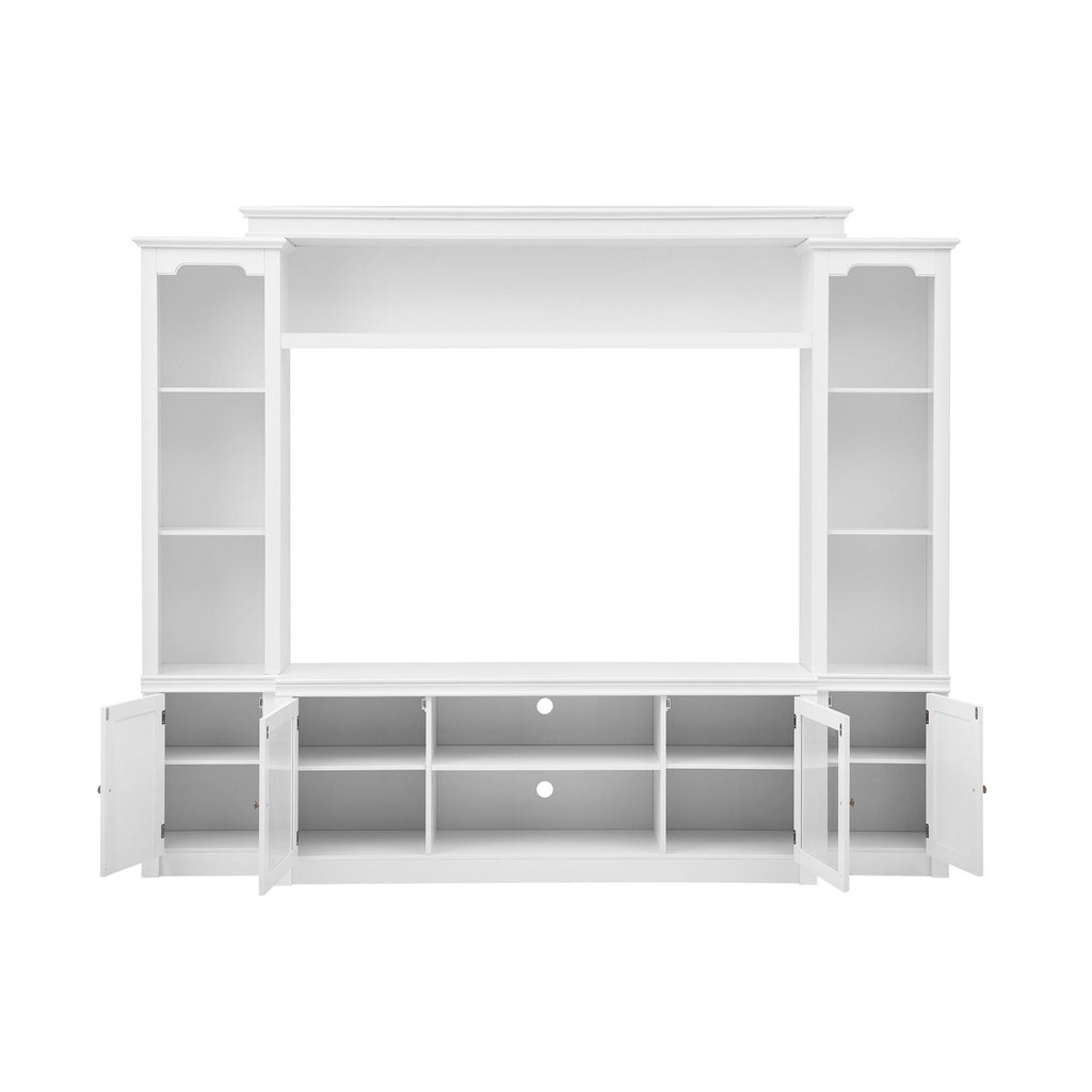 All-In-One TV Stand With Bookcase For TVs Up To 65"