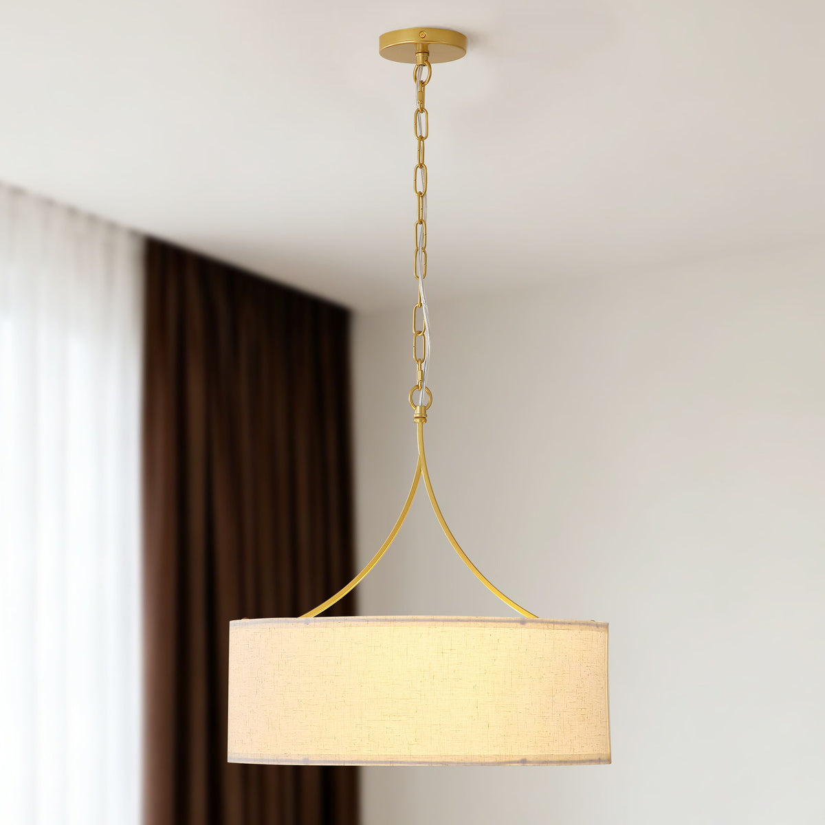 3 Light Drum Pendant Light