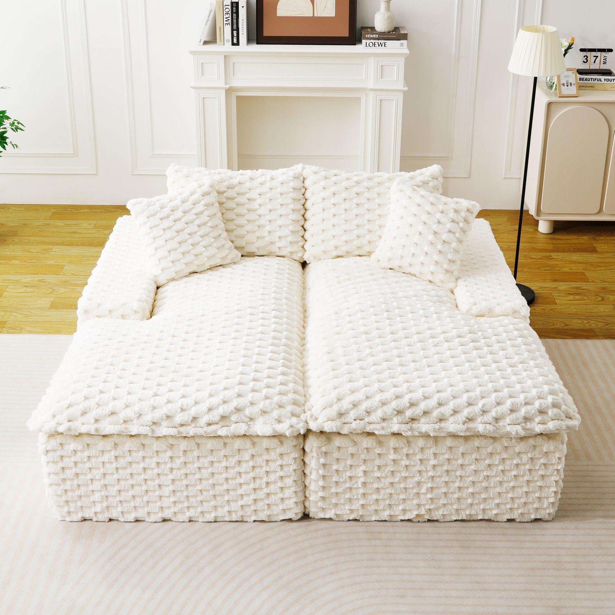 Double Chaise Lounge With Full Compressed Sponge