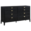 Mason - 8 Drawer Dresser With Fluted Design - Black
