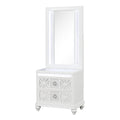 Abigale - Nightstand With Mirror Top, LED Lighting (Includes Mirror And Nightstand) - White