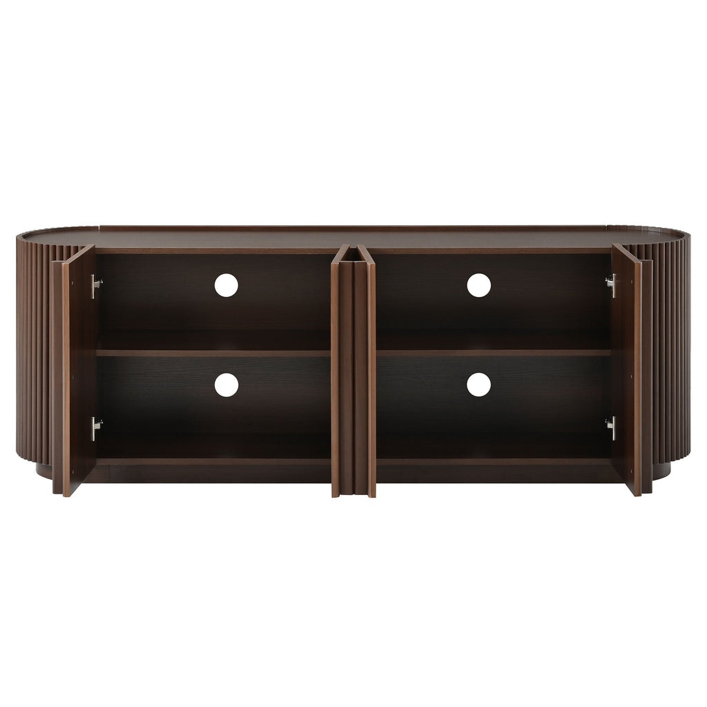 TV Stand With Fluted Tambour Style Door