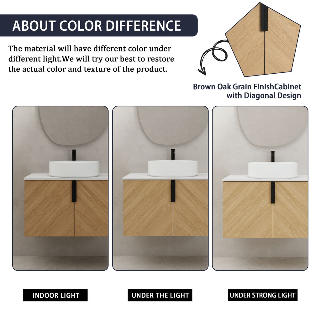Wall Mounted Bathroom Vanity With Art Sink
