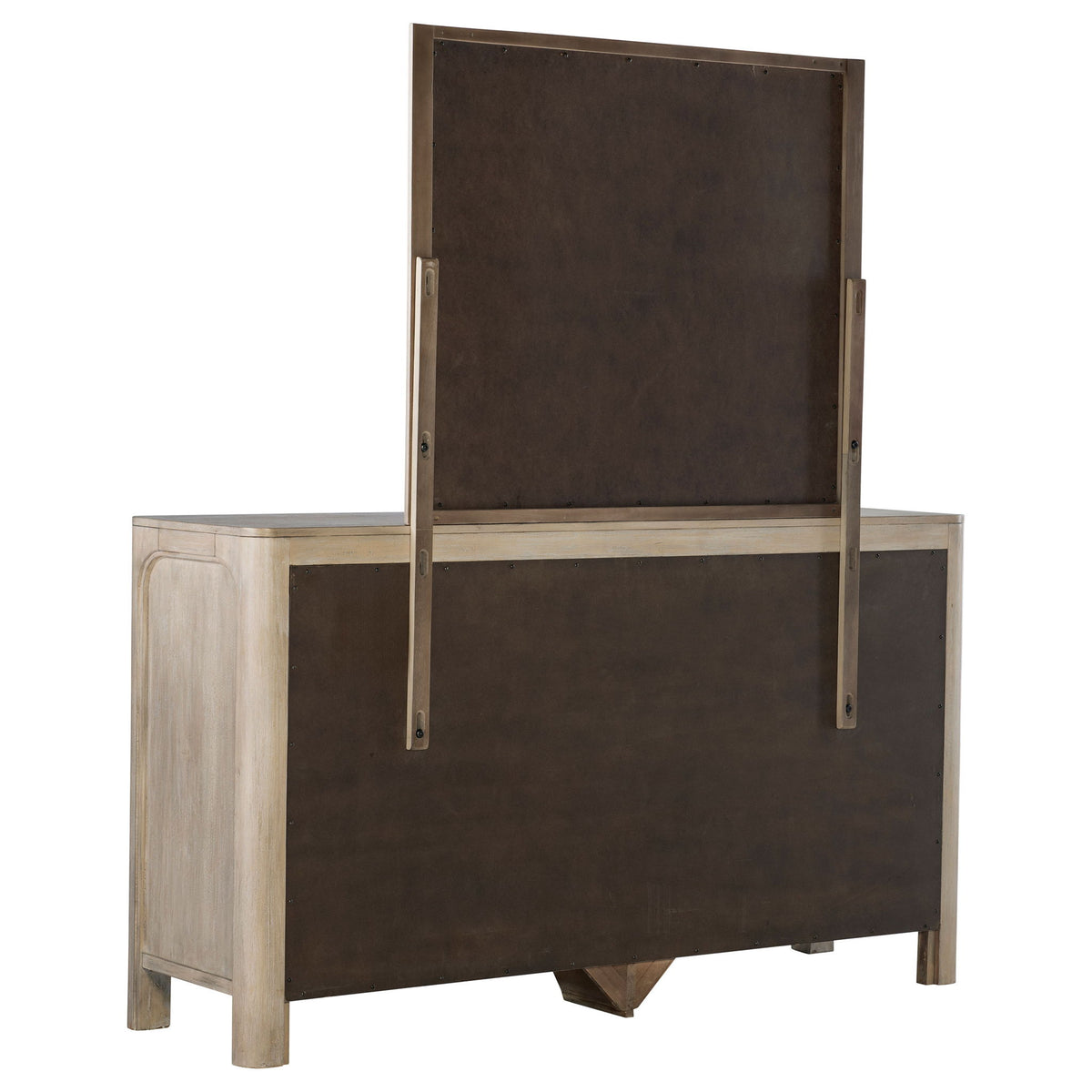 Flores - 9 Drawer Dresser With Mirror - Mango Color
