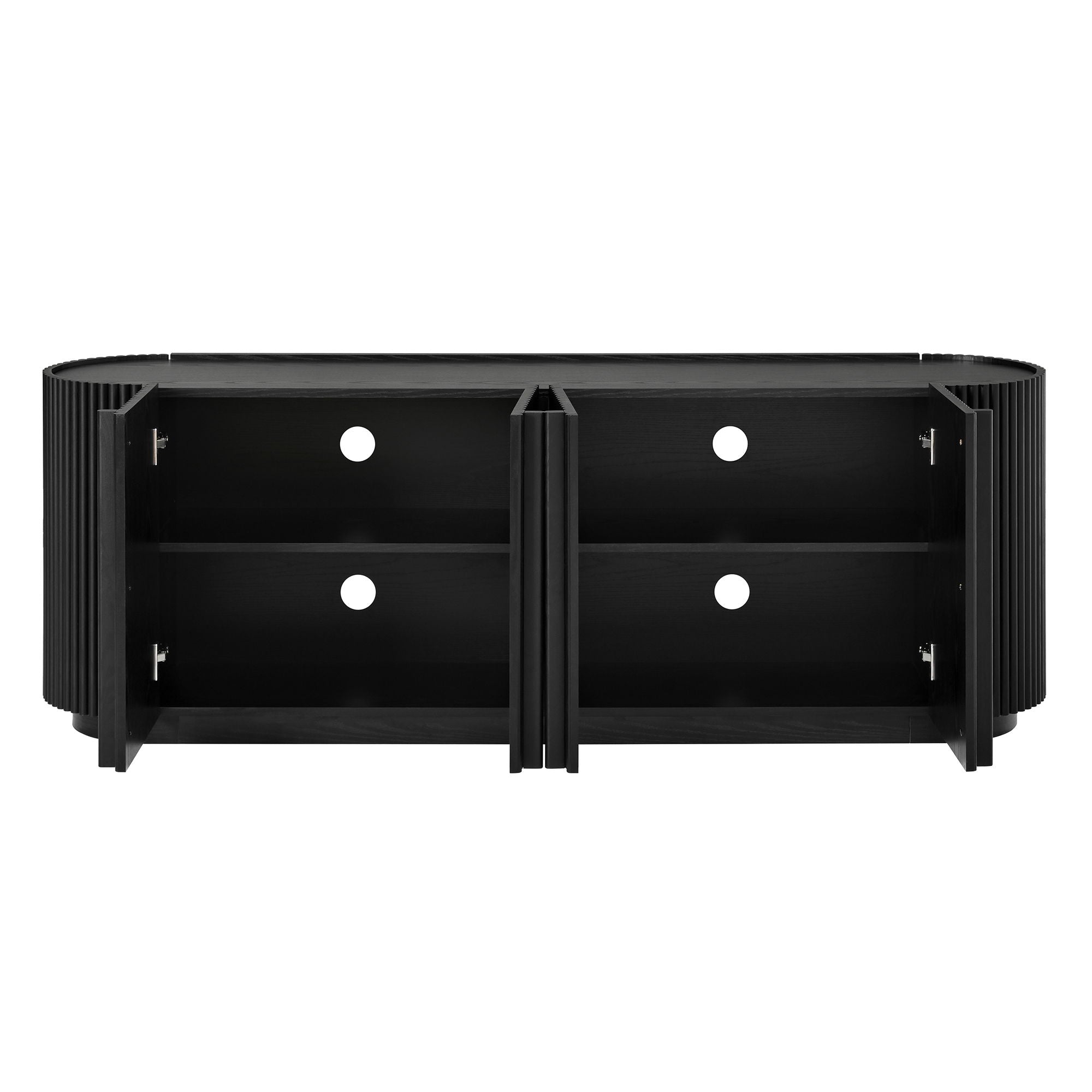 TV Stand With Fluted Tambour Style Door