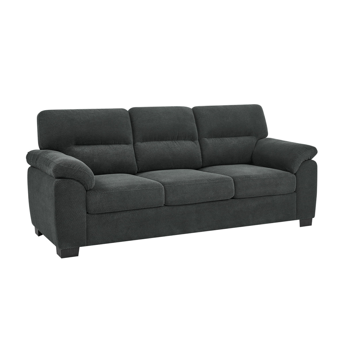 3 Seater Sofa With Padded Armrests And Triangular Leg