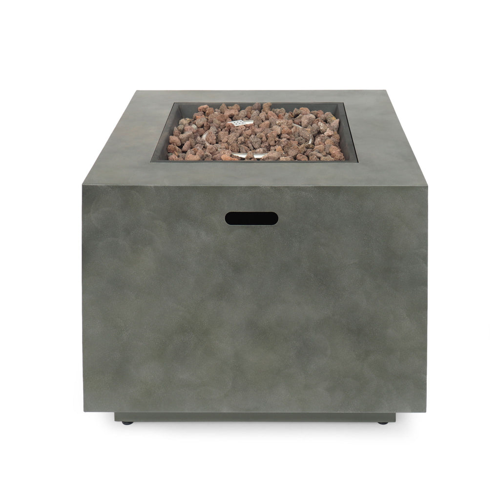 Outdoor Patio Gas Burning Fire Pit Table 50, 000 Btu, Square