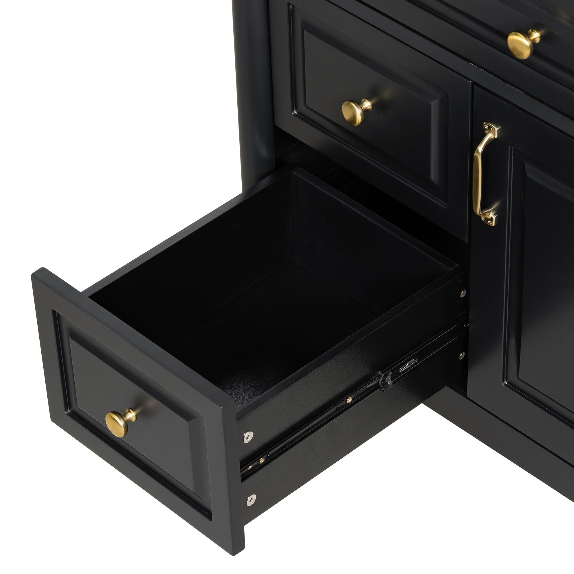 Freestanding Bathroom Vanity With Sink, Adjustable Shelf, Flip Drawer