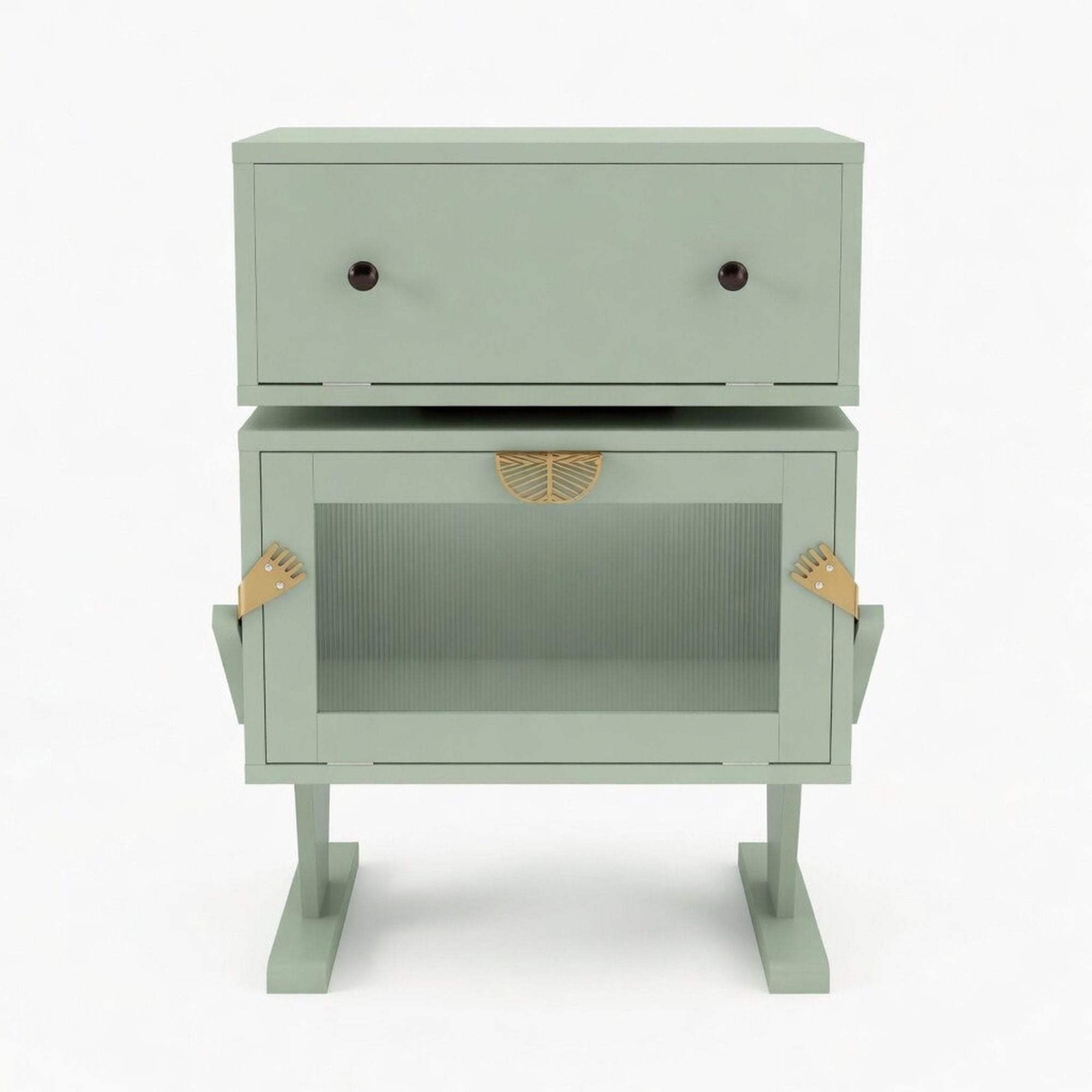 Robot LED Nightstand With 360° Rotating Drawer