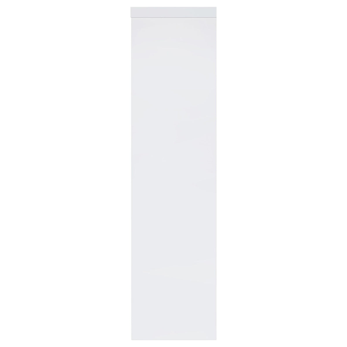 Lance - 3 Shelf Media Tower With Shelves And Hidden Cabinet - Gloss White