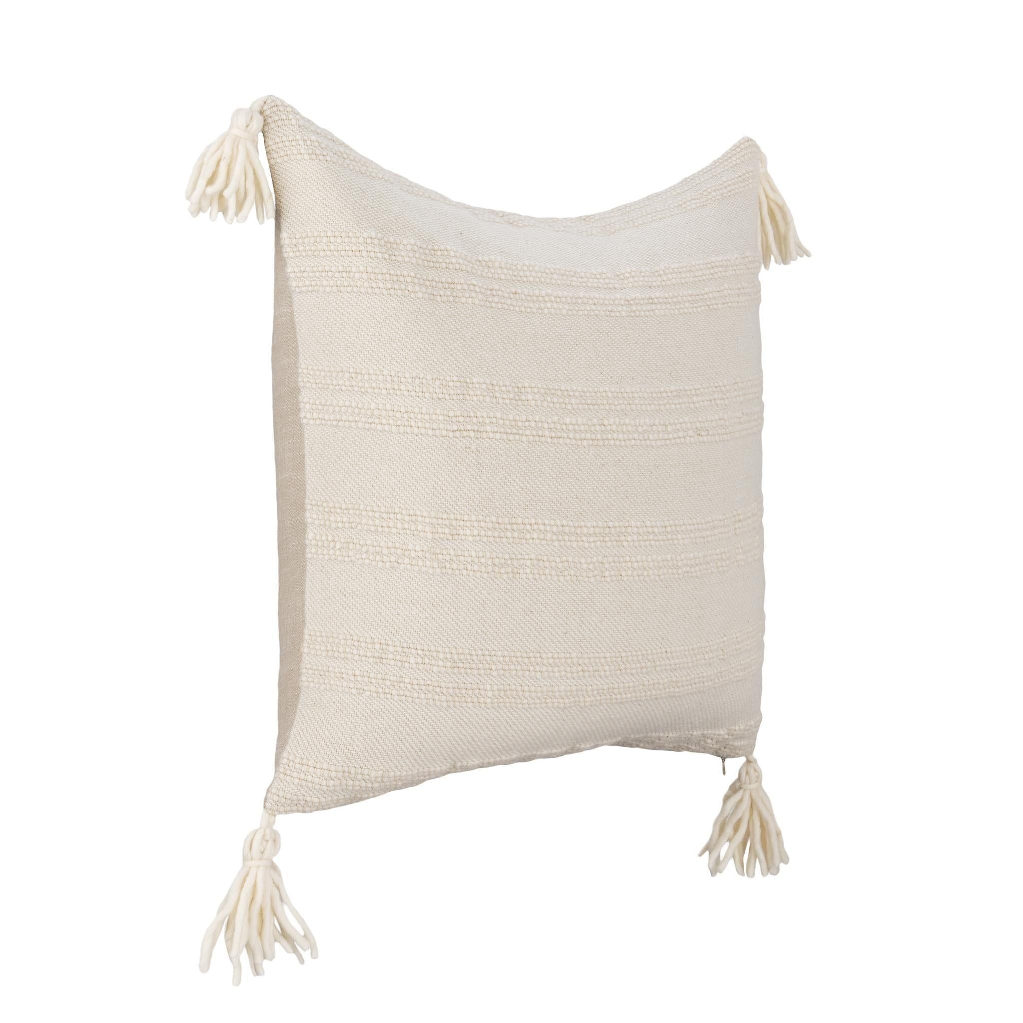 York - 26" x 26" Pillow - Natural / Ivory