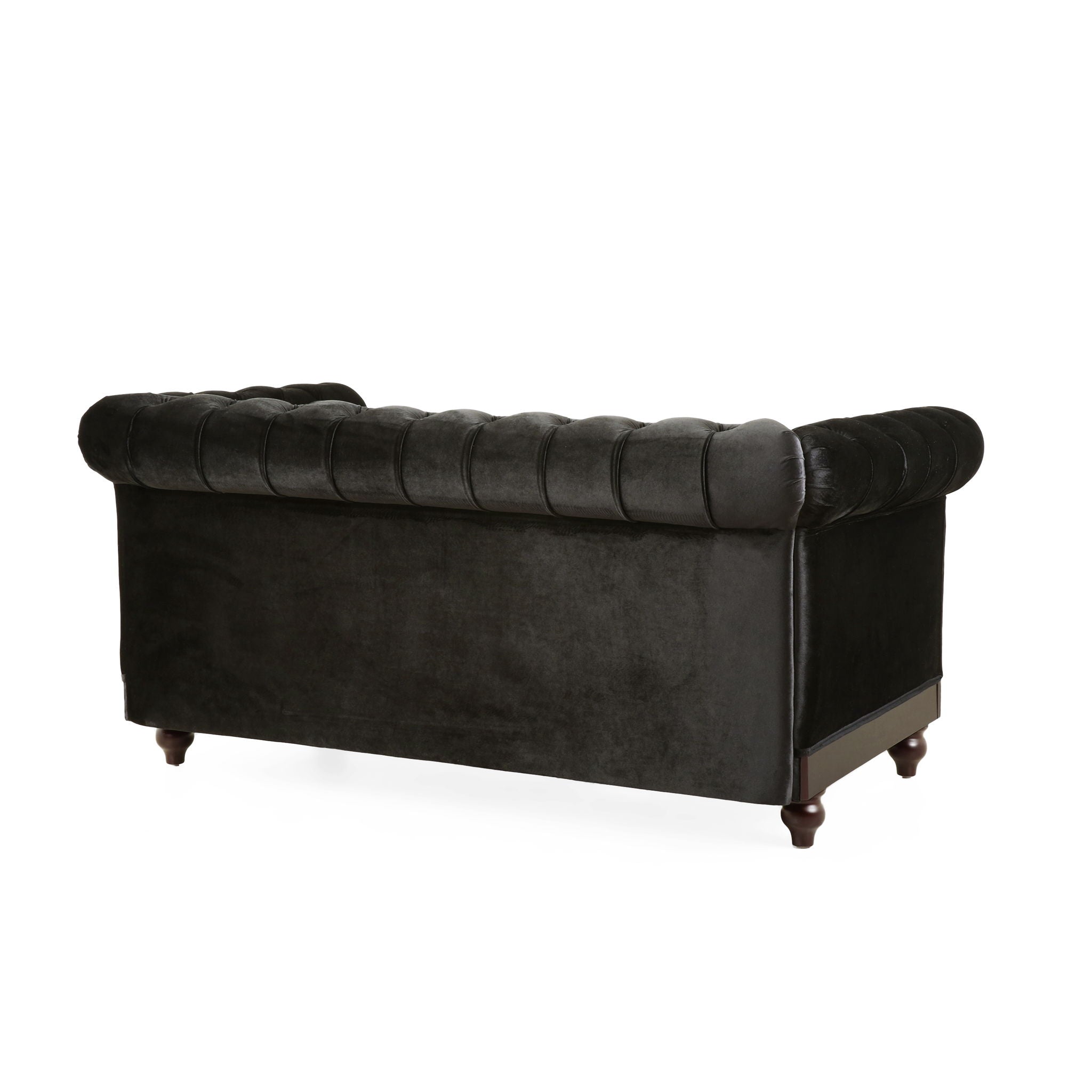 Chesterfield Loveseat Sofa, 2 Person Rolled Arm Upholstered Couch