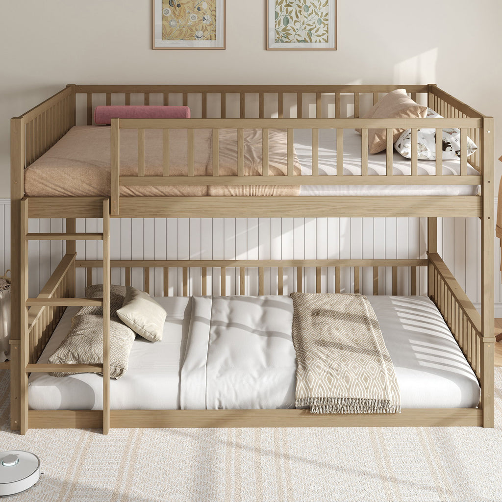 Bunk Bed With Ladder And Guardrails