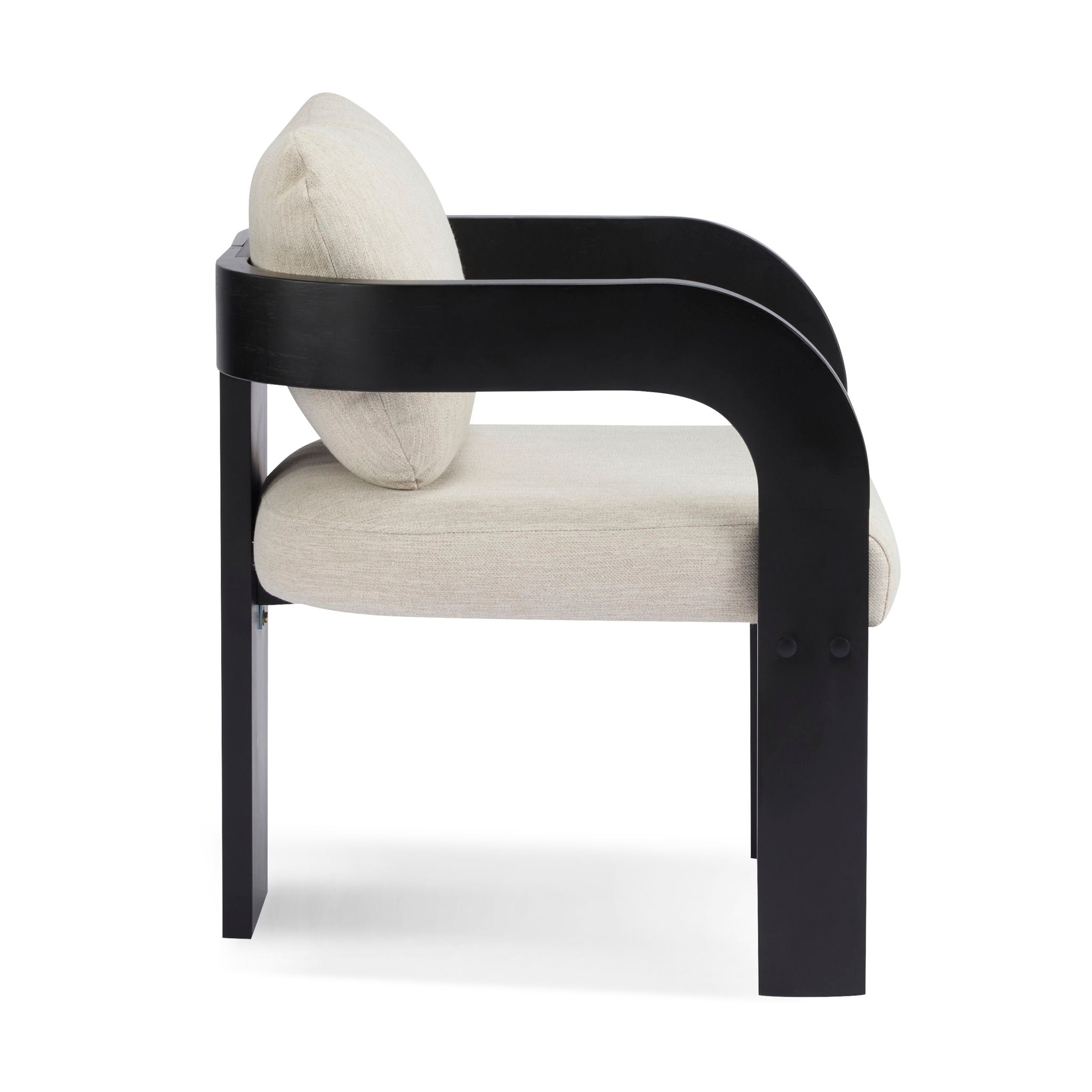 Dining Chairs & Pillow Back (Set of 2) - Beige / Black