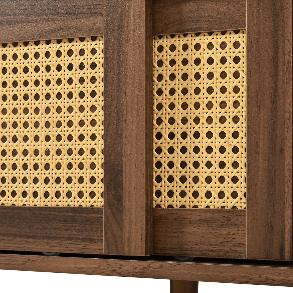TV Stand With Storage Cabinets - Natural