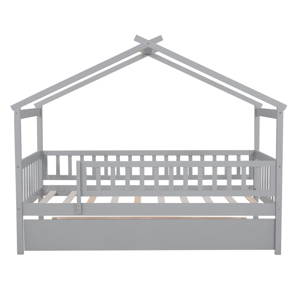 Creativity House Bed With Twin Size Trundle