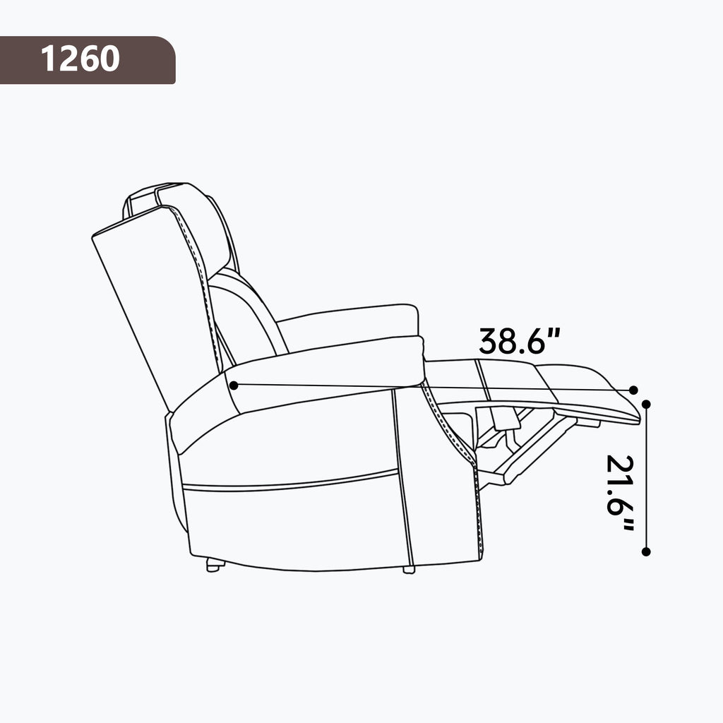 Manual Recliner Chair With Heavy Duty Motion Mechanism, 8 Vibrating Nodes And 3 Massage Modes For Living Room