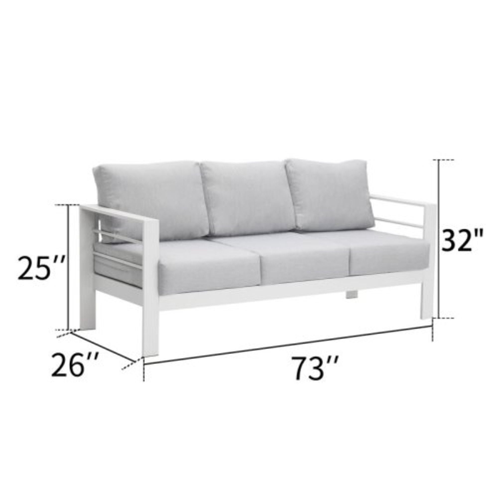 Outdoor Patio Set With All-Weather Thick Cushions