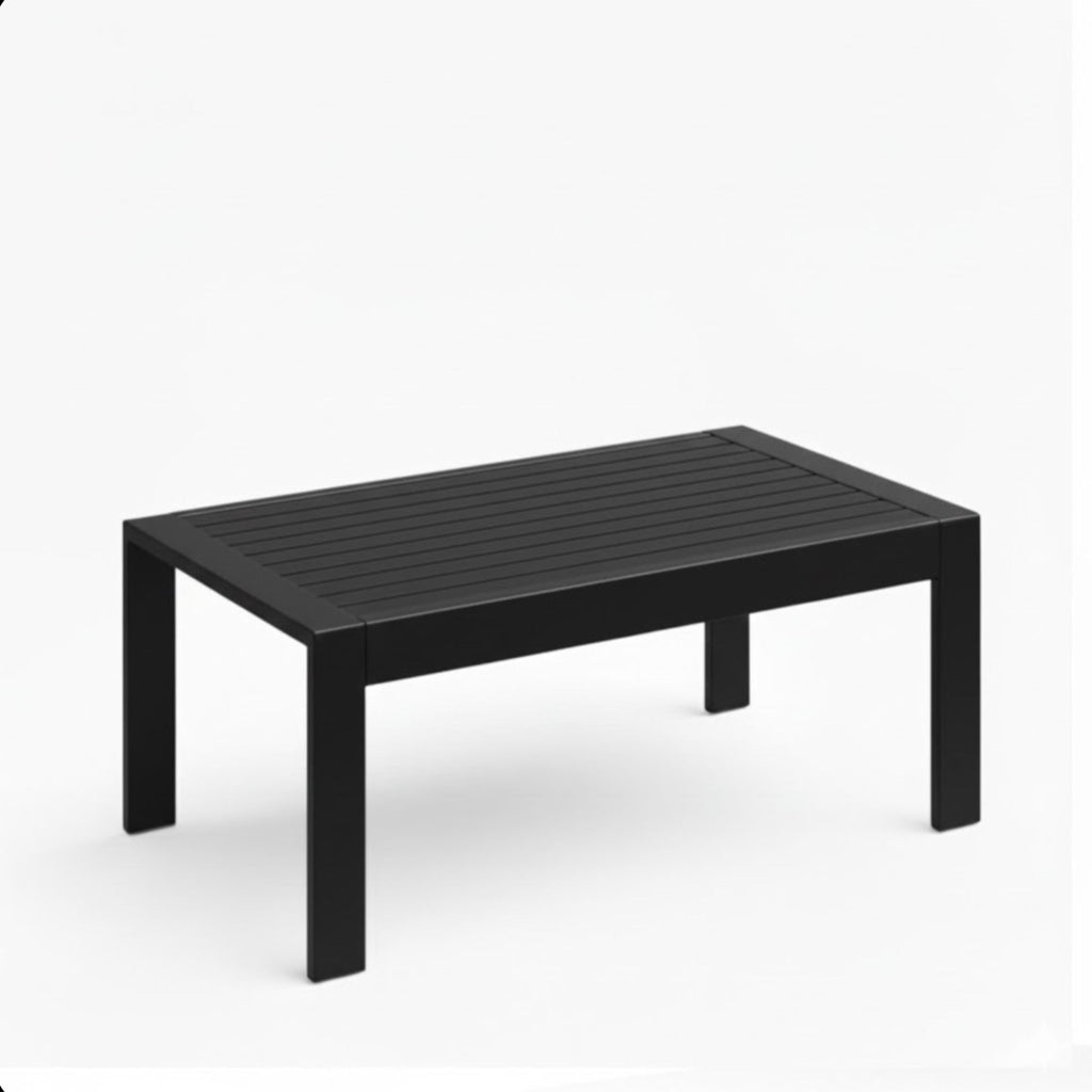 All-Weather Outdoor Coffee Table With Wood-Look Top