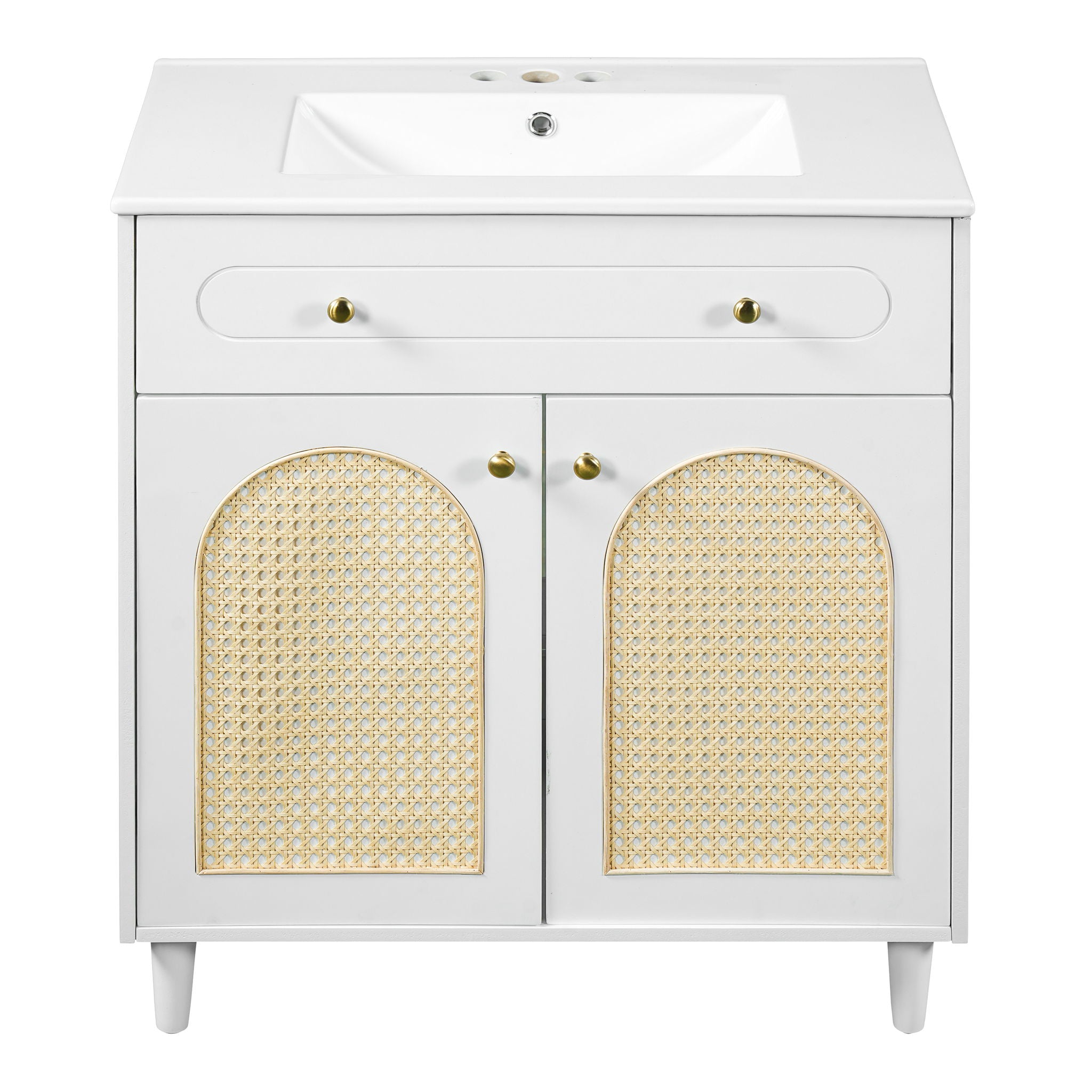 Modern Bathroom Vanity With Sink, Cabinet With Adjustable Shelf