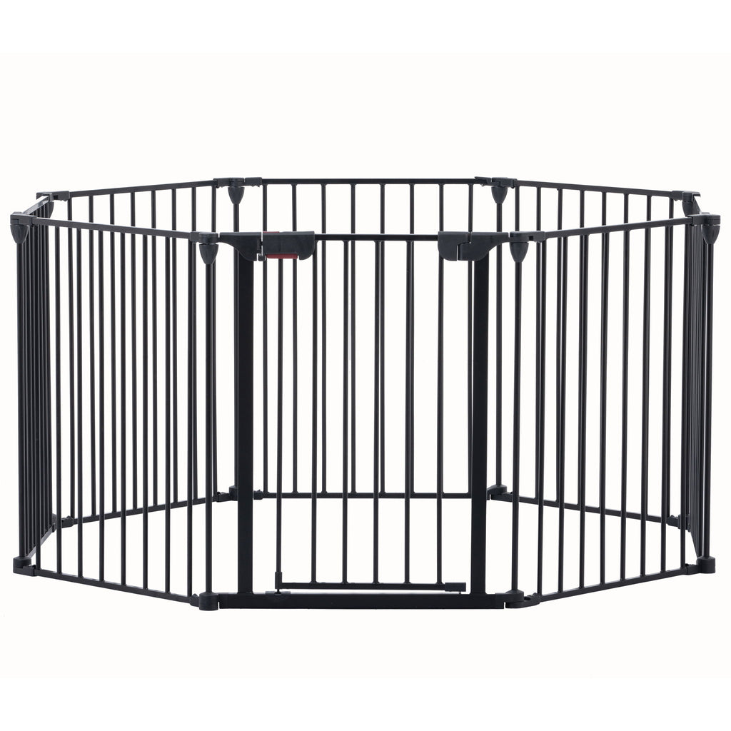 Adjustable Safety Gate Play Yard Metal Doorways Fireplace Fence Christmas Tree Fence Gate For House Stairs Gate Prohibited Area Fence