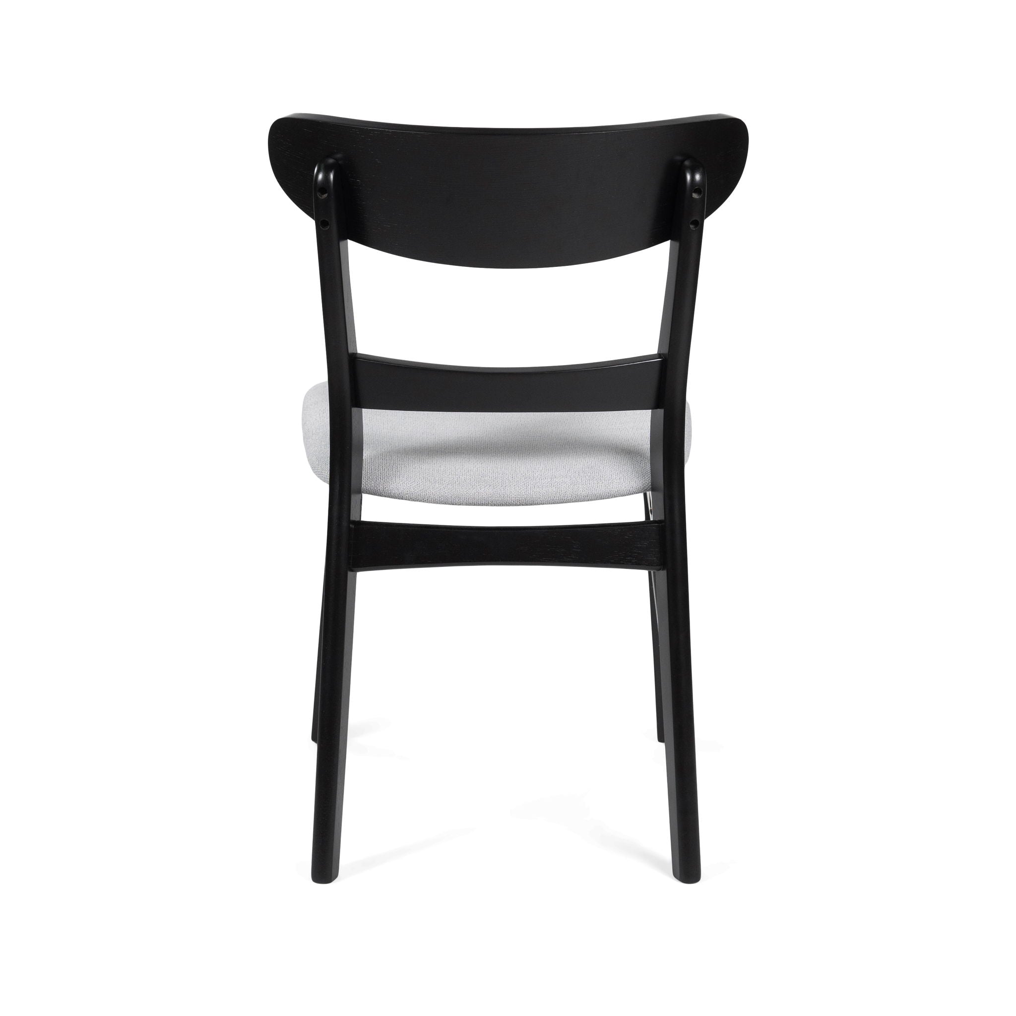 5 Piece Dining Set With 1 Table And 4 Upholstered Chairs - Black / Light Gray