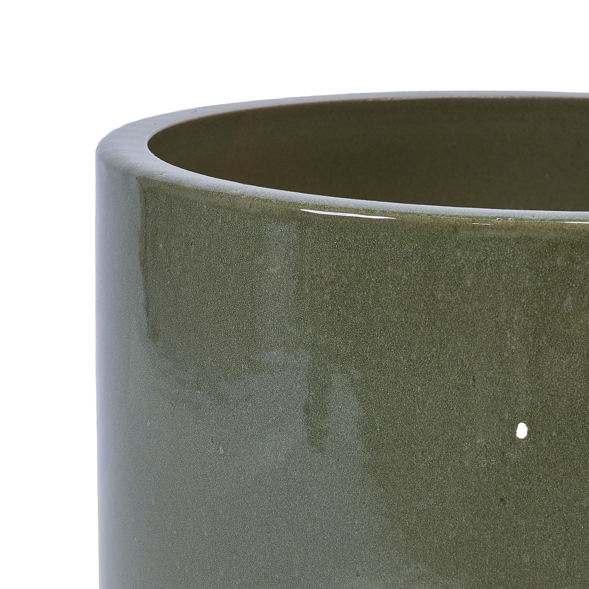 3 Pieces Ceramic Flowerpot, Planter For Patio, Garden Or Windowsills - Antique Light Green