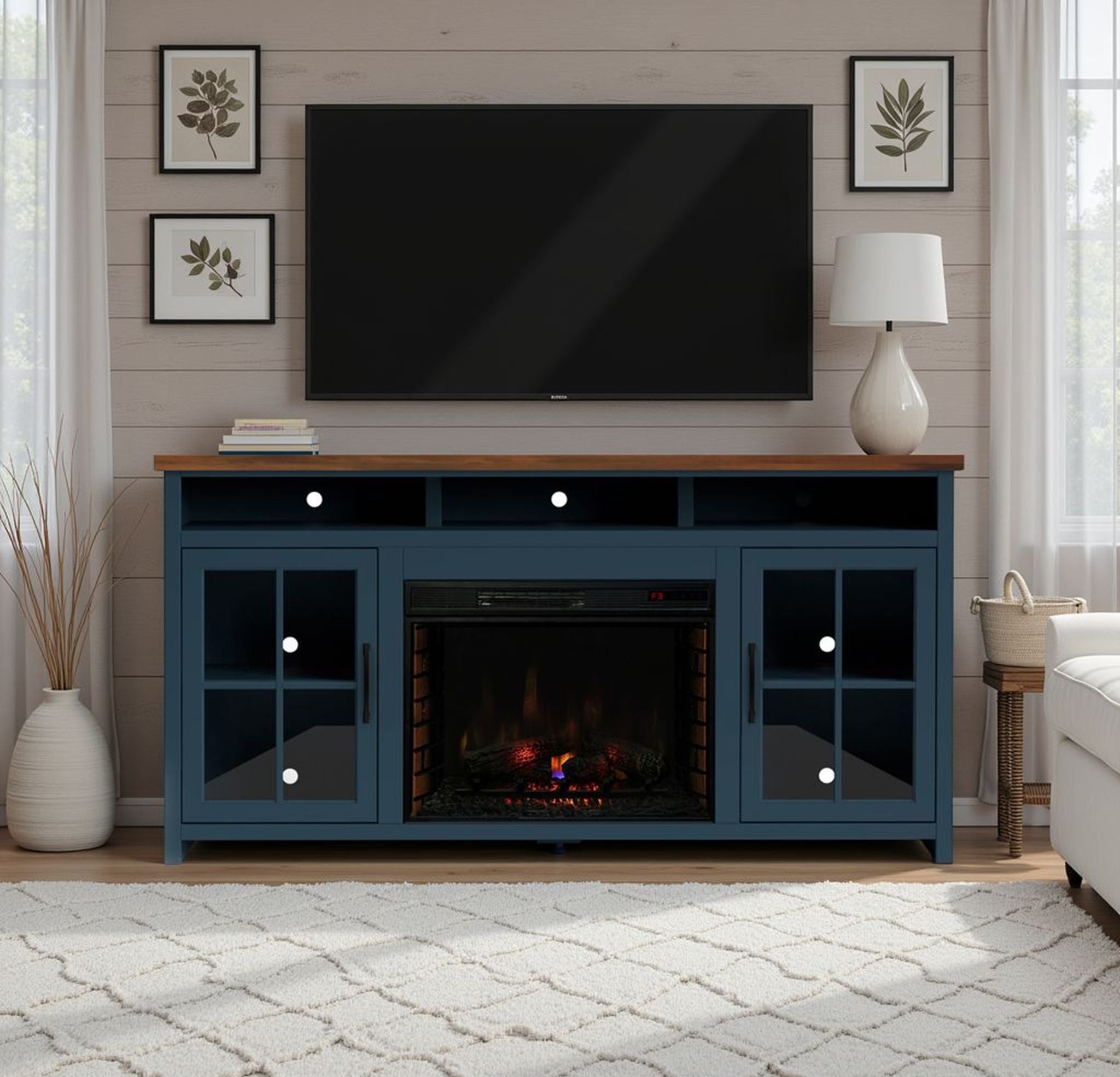 Nantucket - Fireplace TV Stand Console