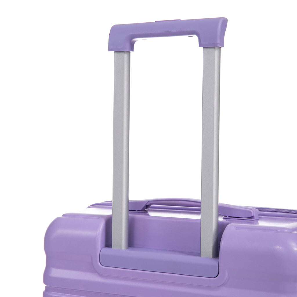3 Piece 20" / 24" / 28" Spinner Luggage Set & Combination Lock, Durable Hard Shell With 360° Silent Wheels - Blue / Purple