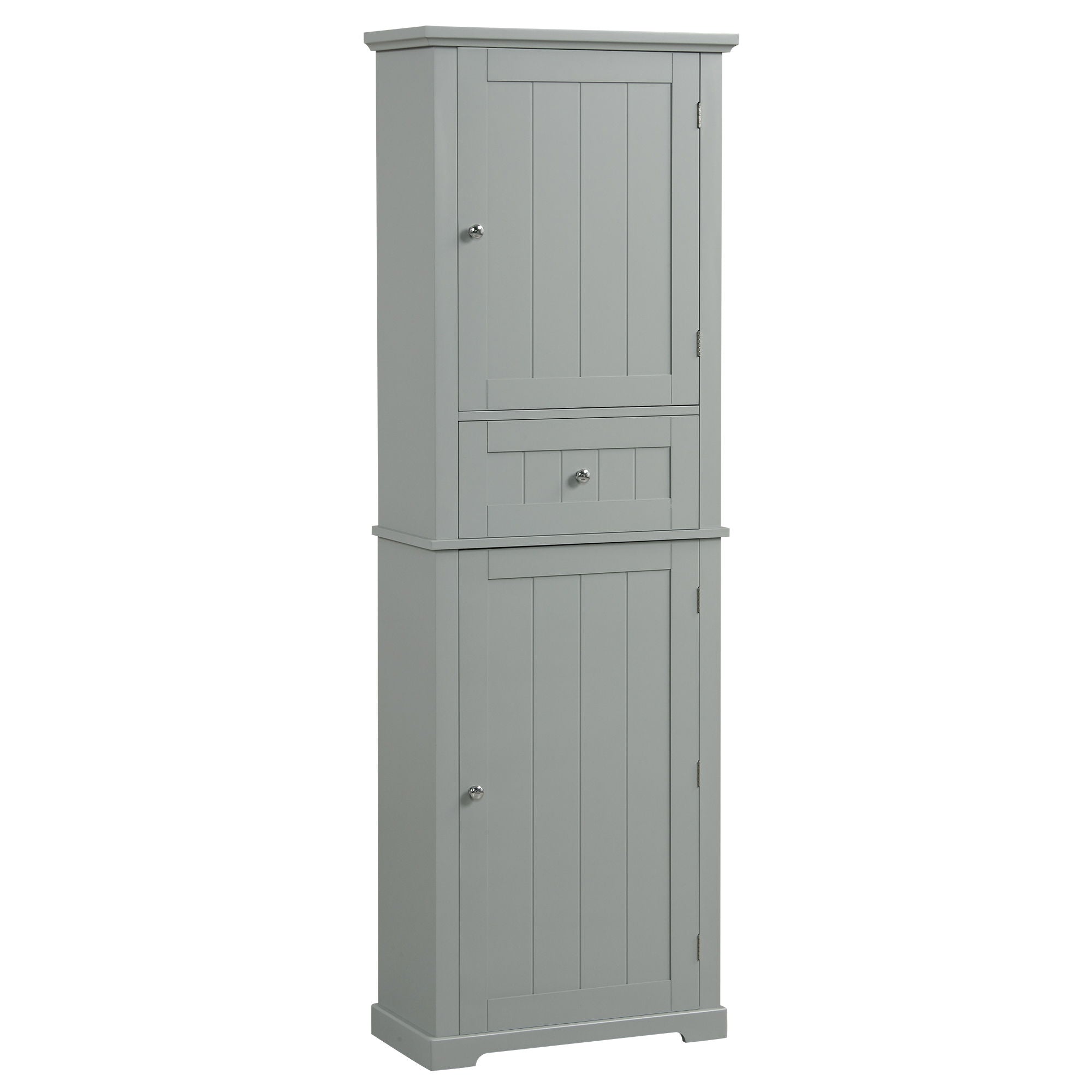 Tall Freestanding Bathroom Storage Cabinet With Drawer And Adjustable Shelf
