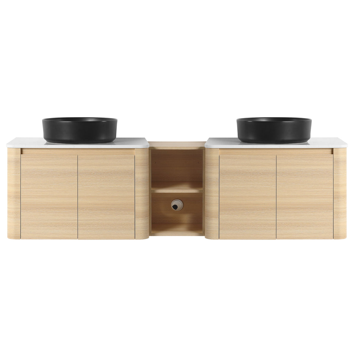 Mounted Bathroom Vanity With Art Sink, 1 Storage Shelf, Soft Close Door