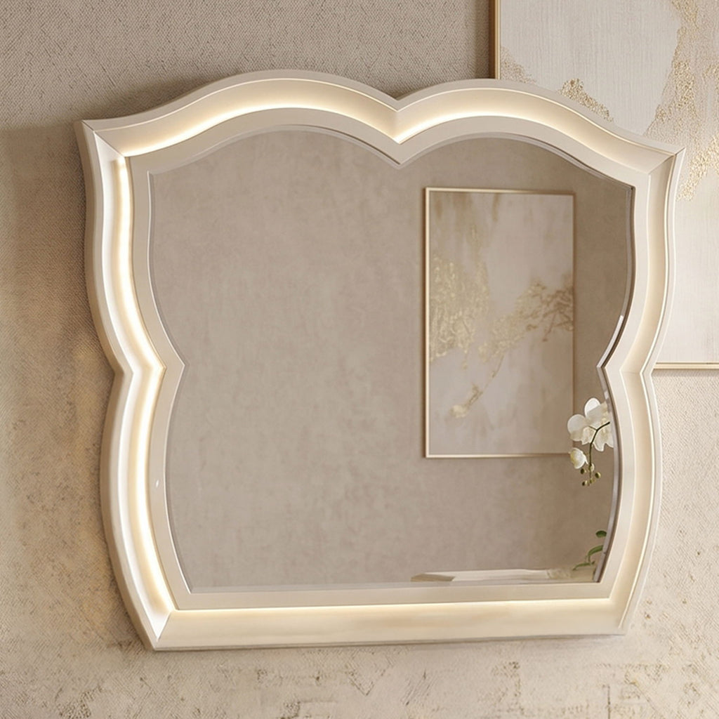 Flora - Framed Mirror With LED Lighting (Dresser Not Included) - Champagne