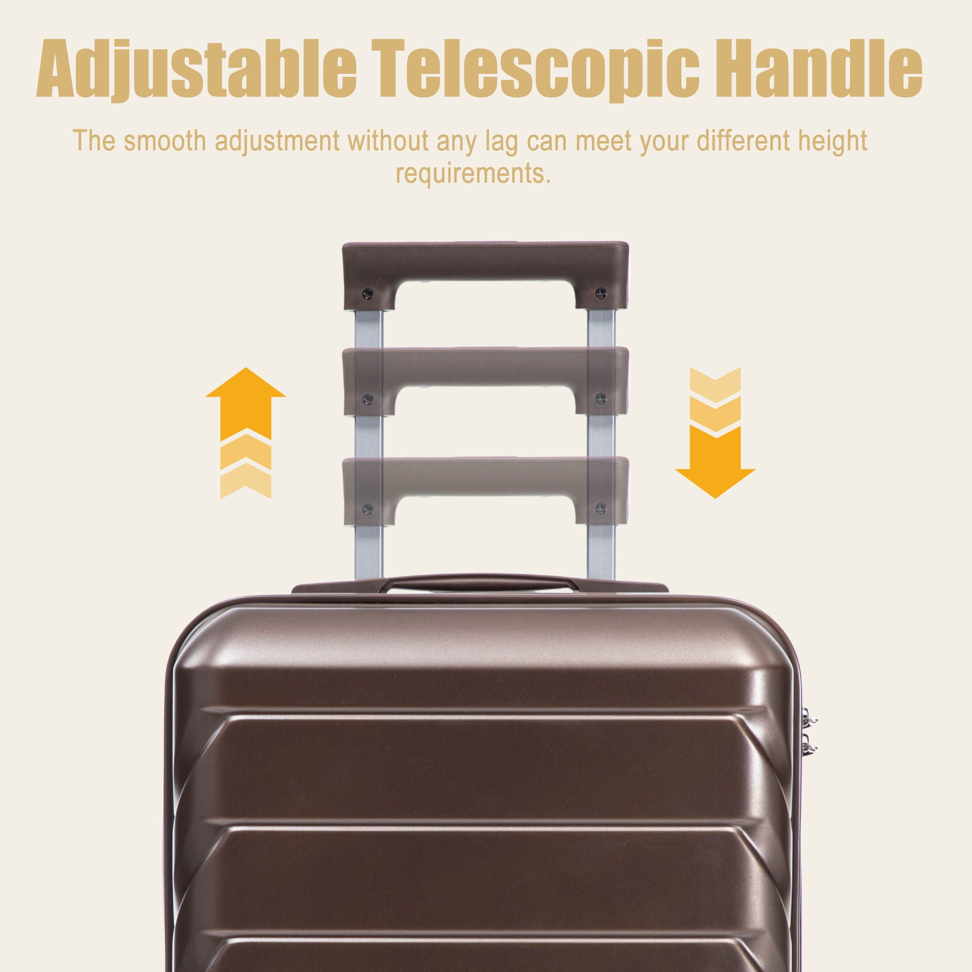 Hard Shell Travel Luggage With Scratch Resistant Surface