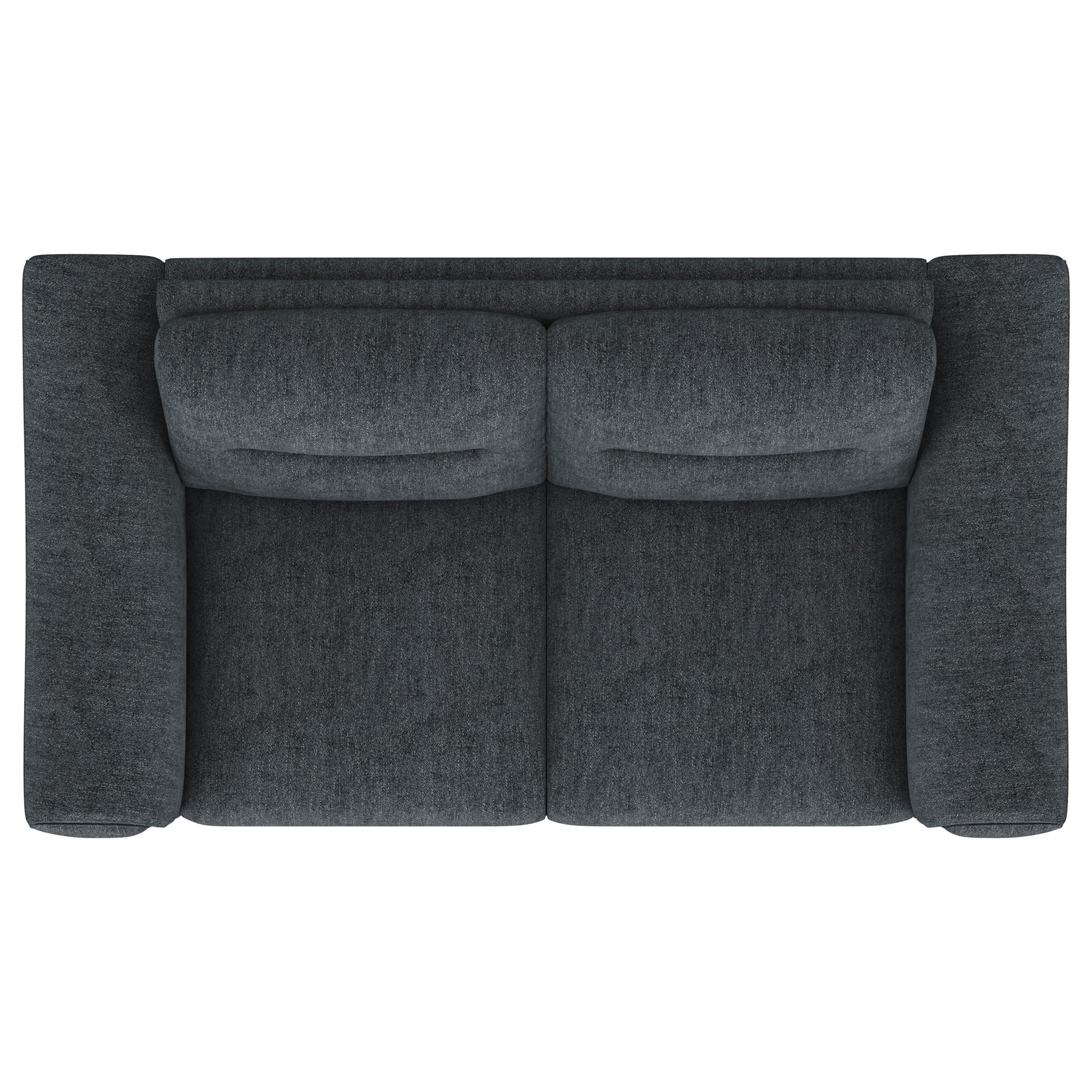 Oberle - Upholstered Sloped Track Arm Loveseat - Charcoal