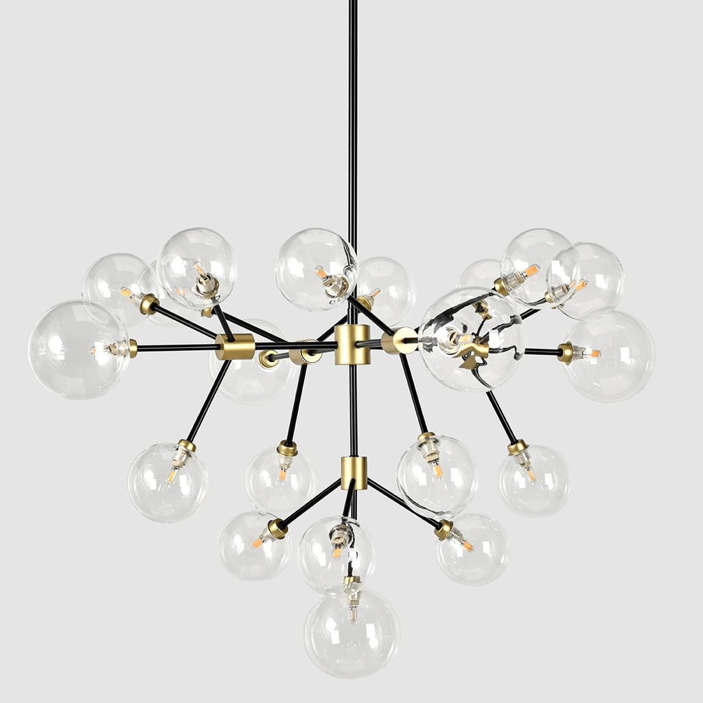 Phoenix - Chandelier - Black / Gold