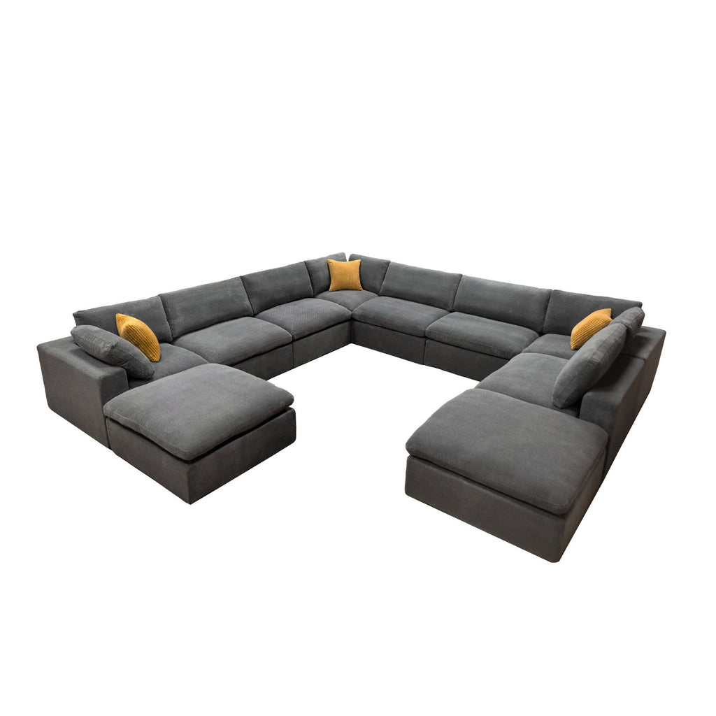 Custom Configuration Modular Sectional & Toss Pillows