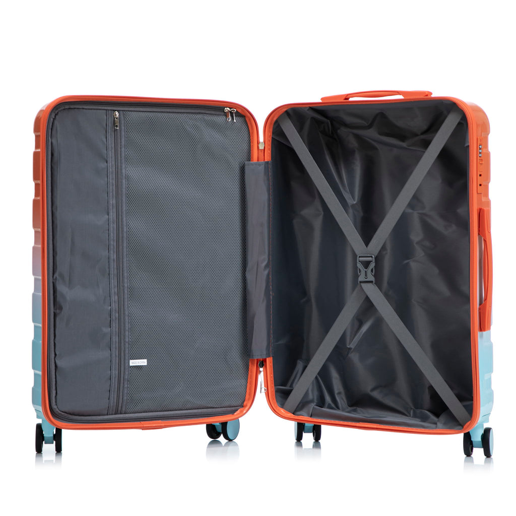 Luggage Set 20" /24" /28" With Combination Lock And Silent Wheels