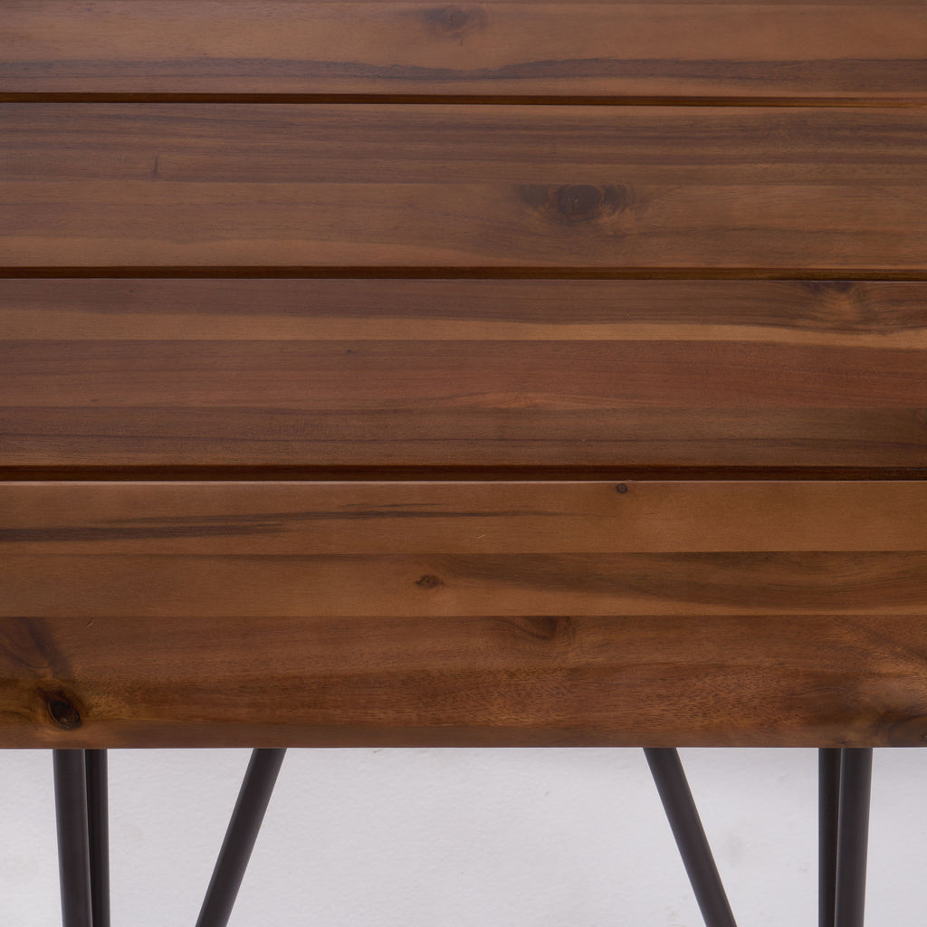 Zenith - Outdoor Industrial Accent Table (Set of 2) - Teak