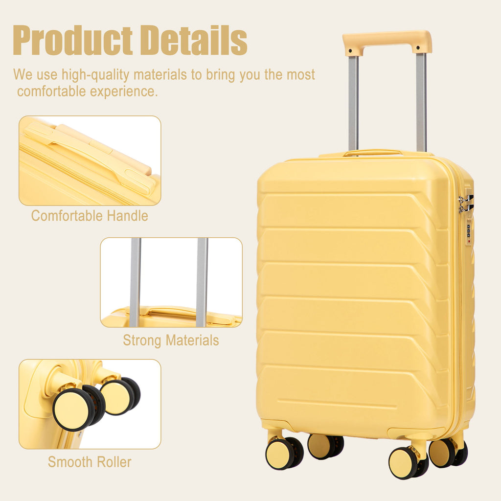 Hard Shell Travel Luggage With Scratch Resistant Surface