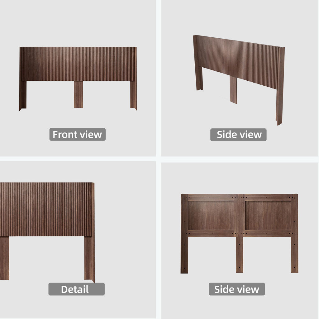 Modern Wide Wall Mounted Fluted Panel Headboard
